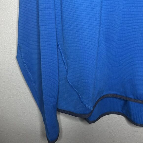 Eddie Bauer Royal Blue Waffle Print 1/2 Zip Pullover Size Large - Picture 5 of 10